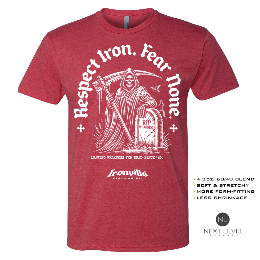 Ironville RESPECT IRON Soft-Blend Gym Tshirt