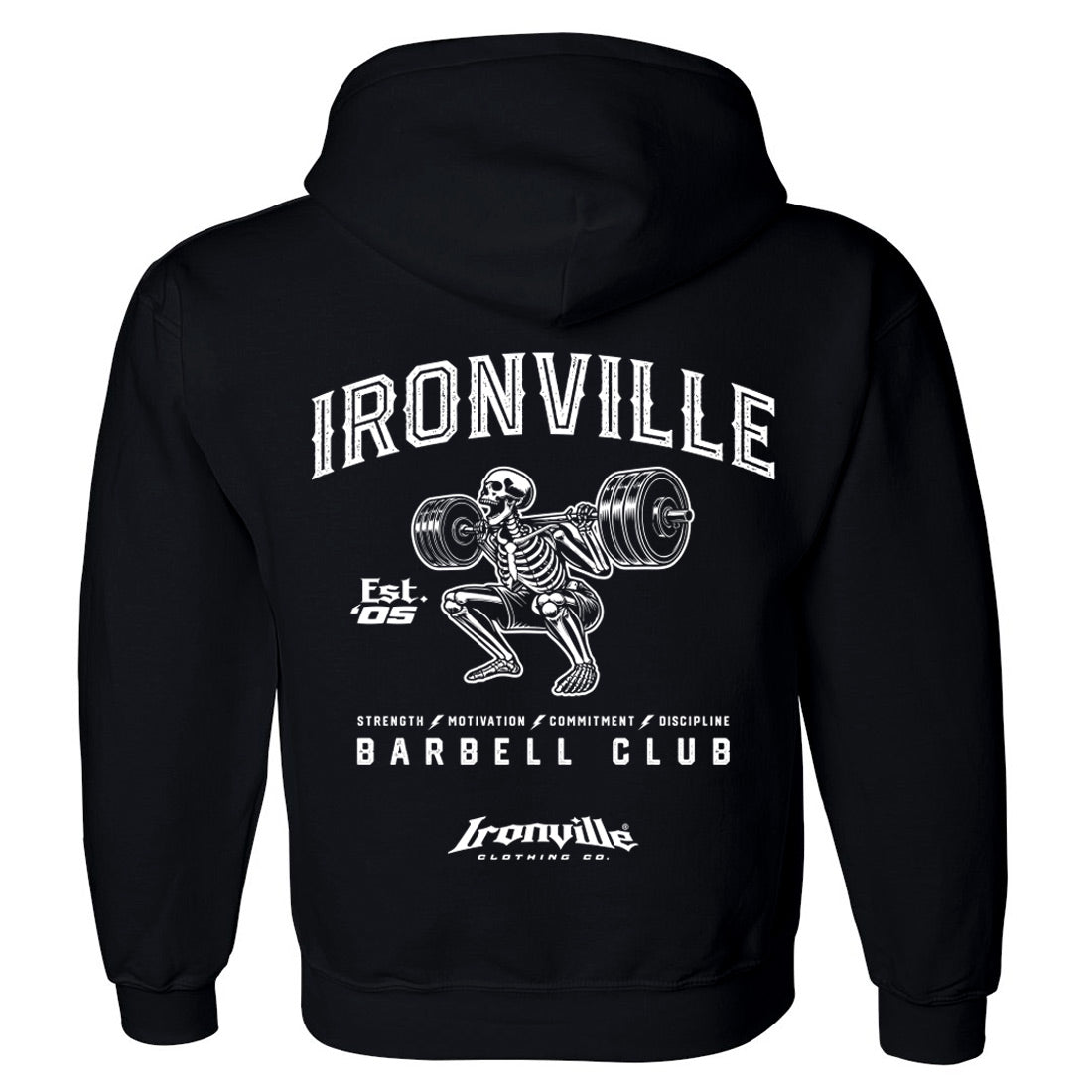 Ironville SKELETON SQUAT Hooded Sweatshirt