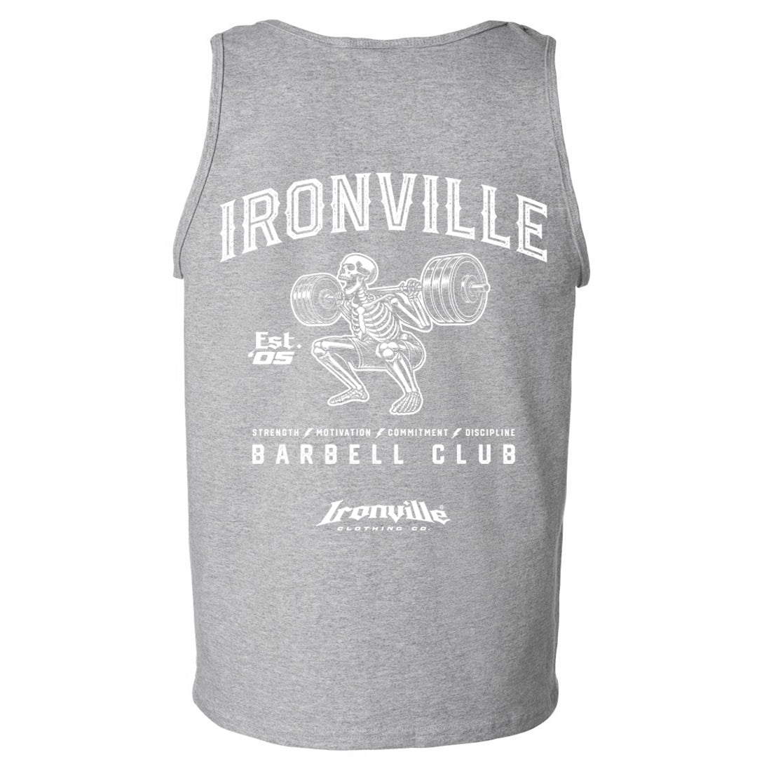 Ironville SKELETON SQUAT Standard Cut Tank Top