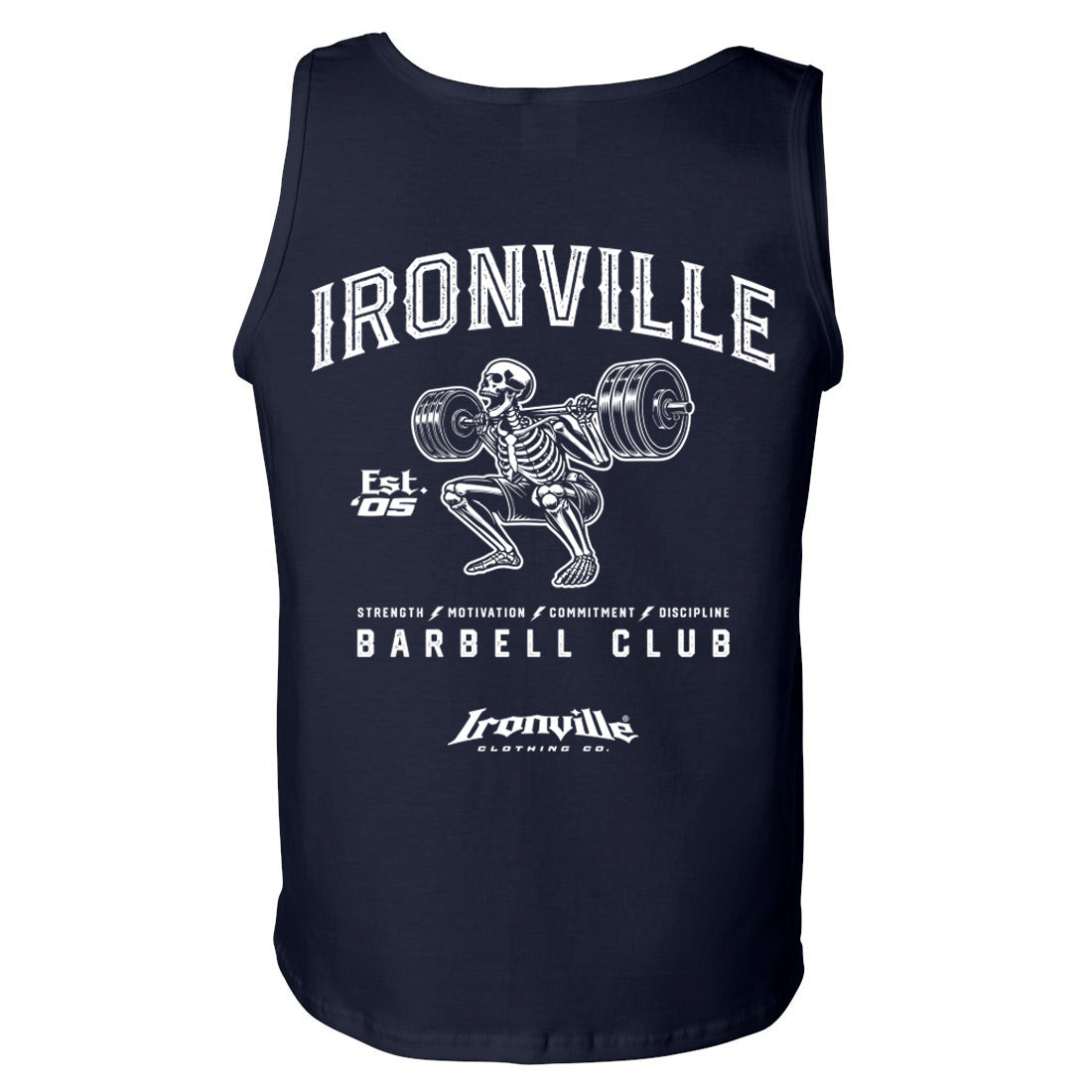 Ironville SKELETON SQUAT Standard Cut Tank Top