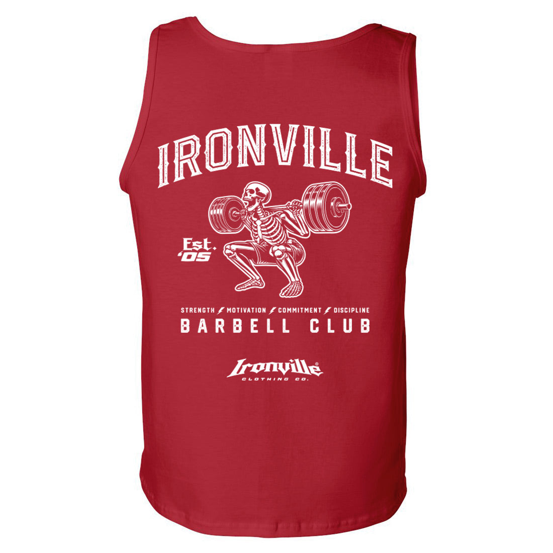 Ironville SKELETON SQUAT Standard Cut Tank Top