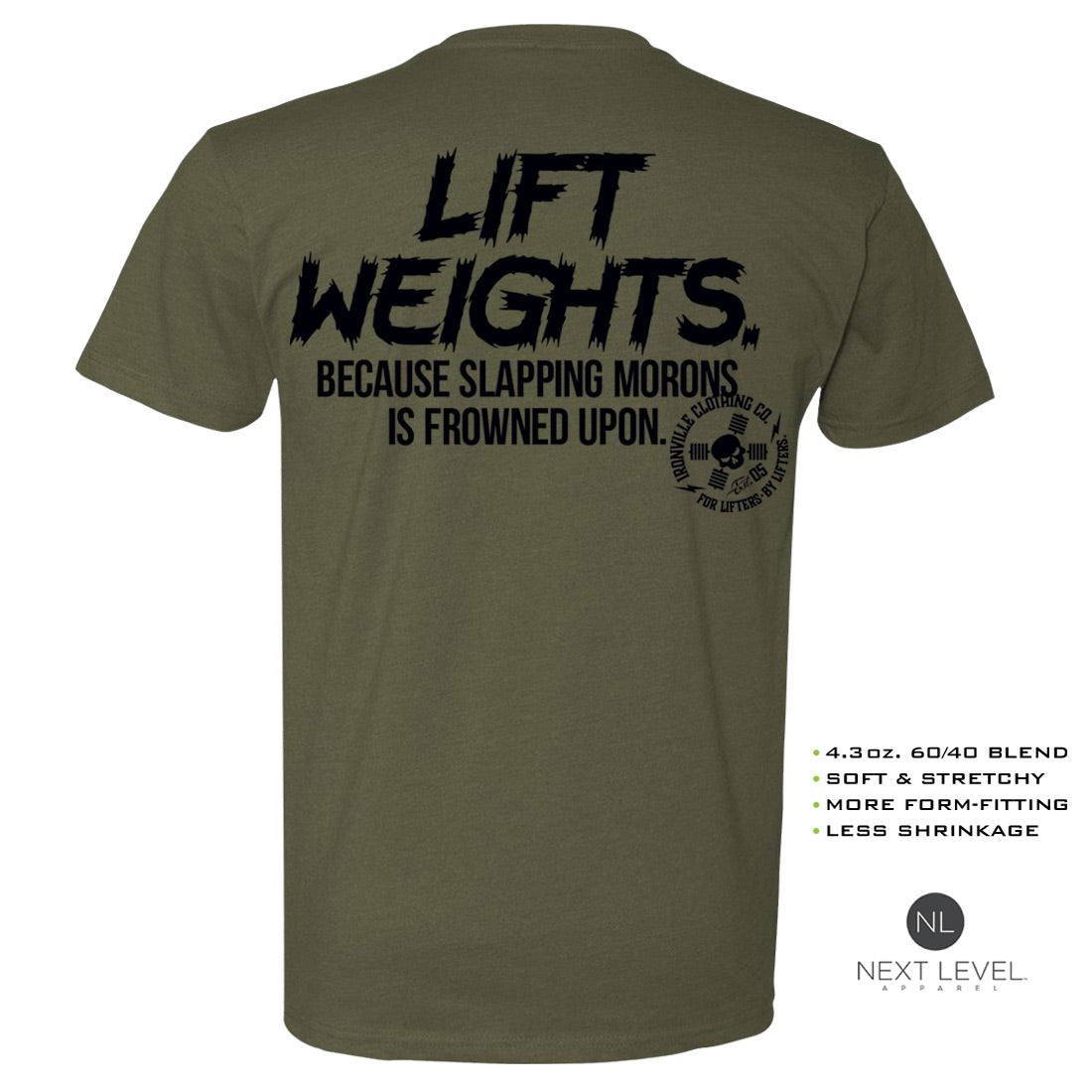 Ironville SLAPPING MORONS Soft-Blend Gym T-shirt