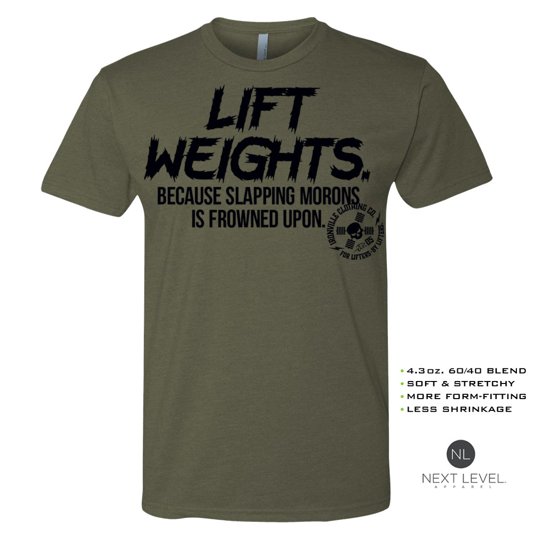 Ironville SLAPPING MORONS Soft-Blend Gym T-shirt