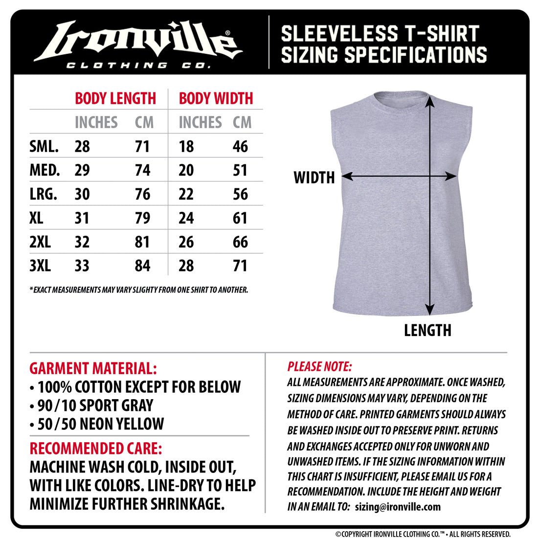 Ironville LIGHTNING BARBELL Sleeveless Muscle T-shirt