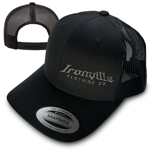 Ironville SNAPBACK TRUCKER CAP - Black/Black/Charcoal