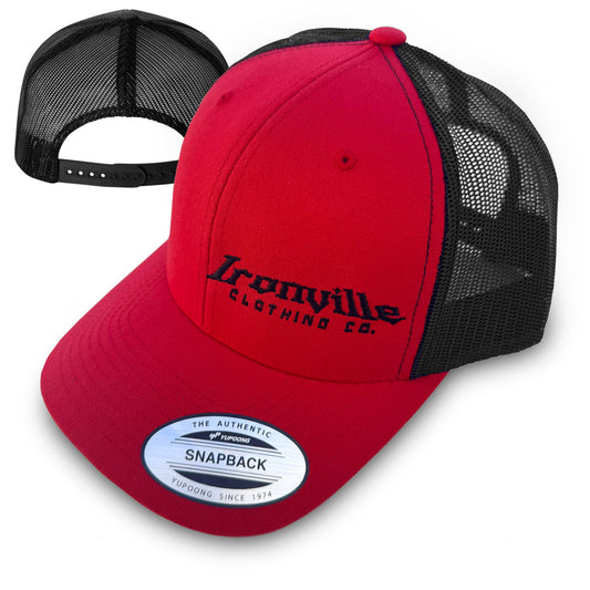 Ironville SNAPBACK TRUCKER CAP - Red/Black