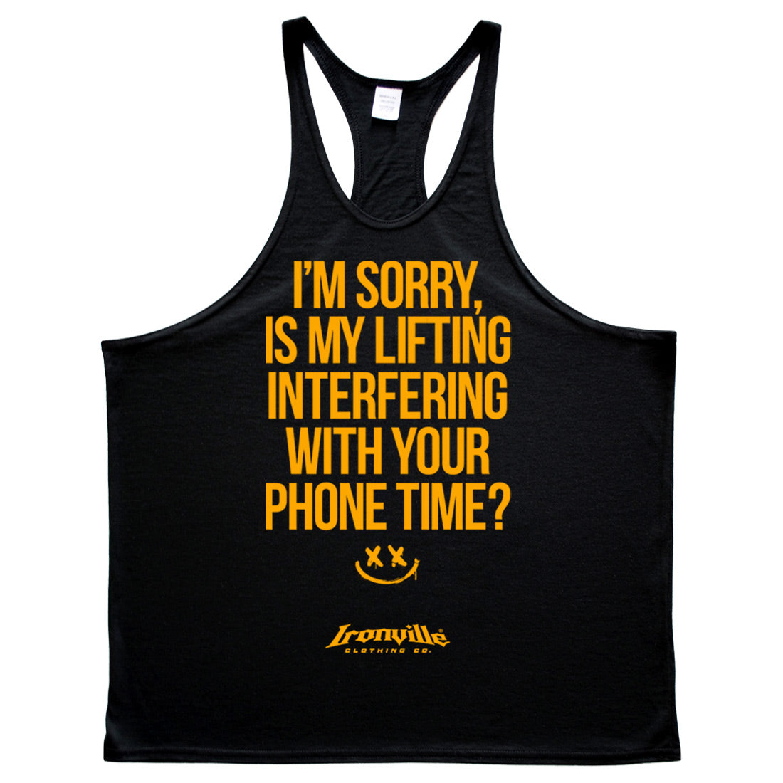 Ironville 'I'M SORRY' Stringer Tank Top