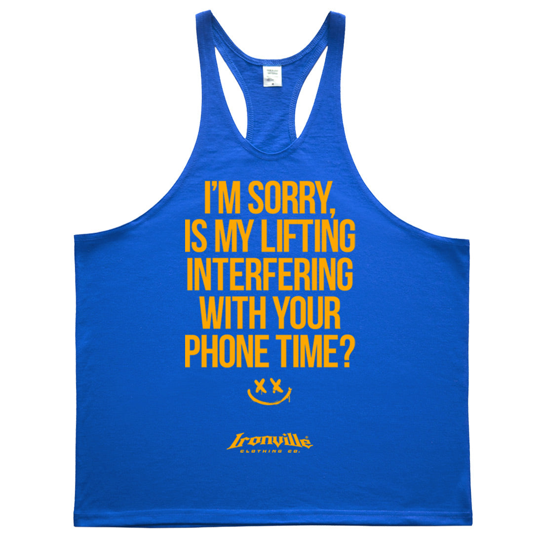 Ironville 'I'M SORRY' Stringer Tank Top