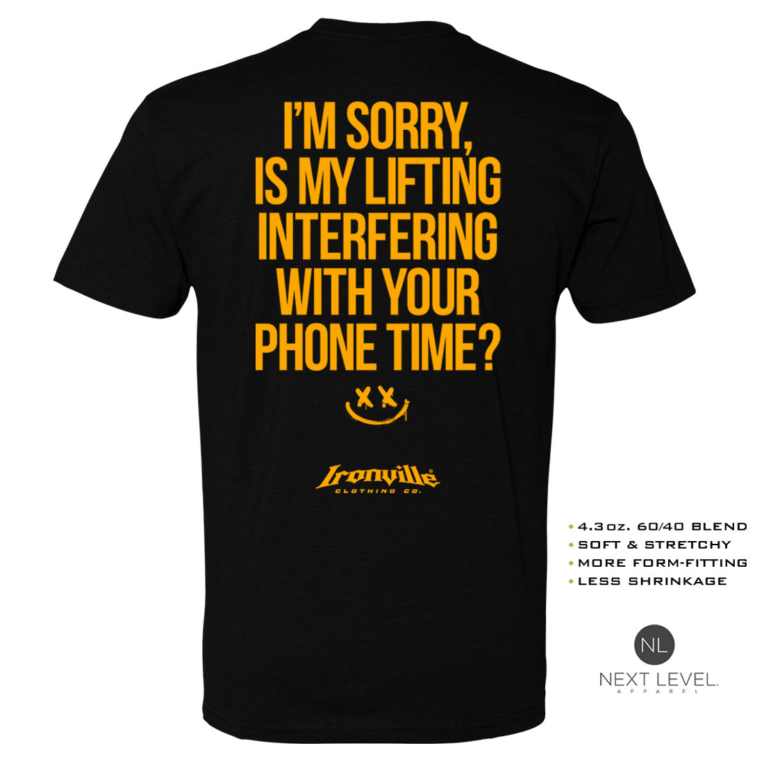 Ironville Clothing 'I'M SORRY' Soft-Blend Gym Tee