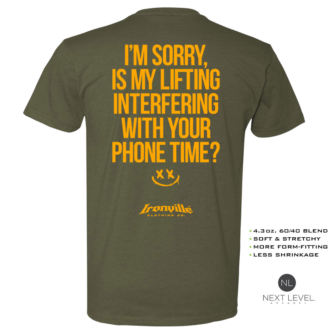 Ironville Clothing 'I'M SORRY' Soft-Blend Gym Tee