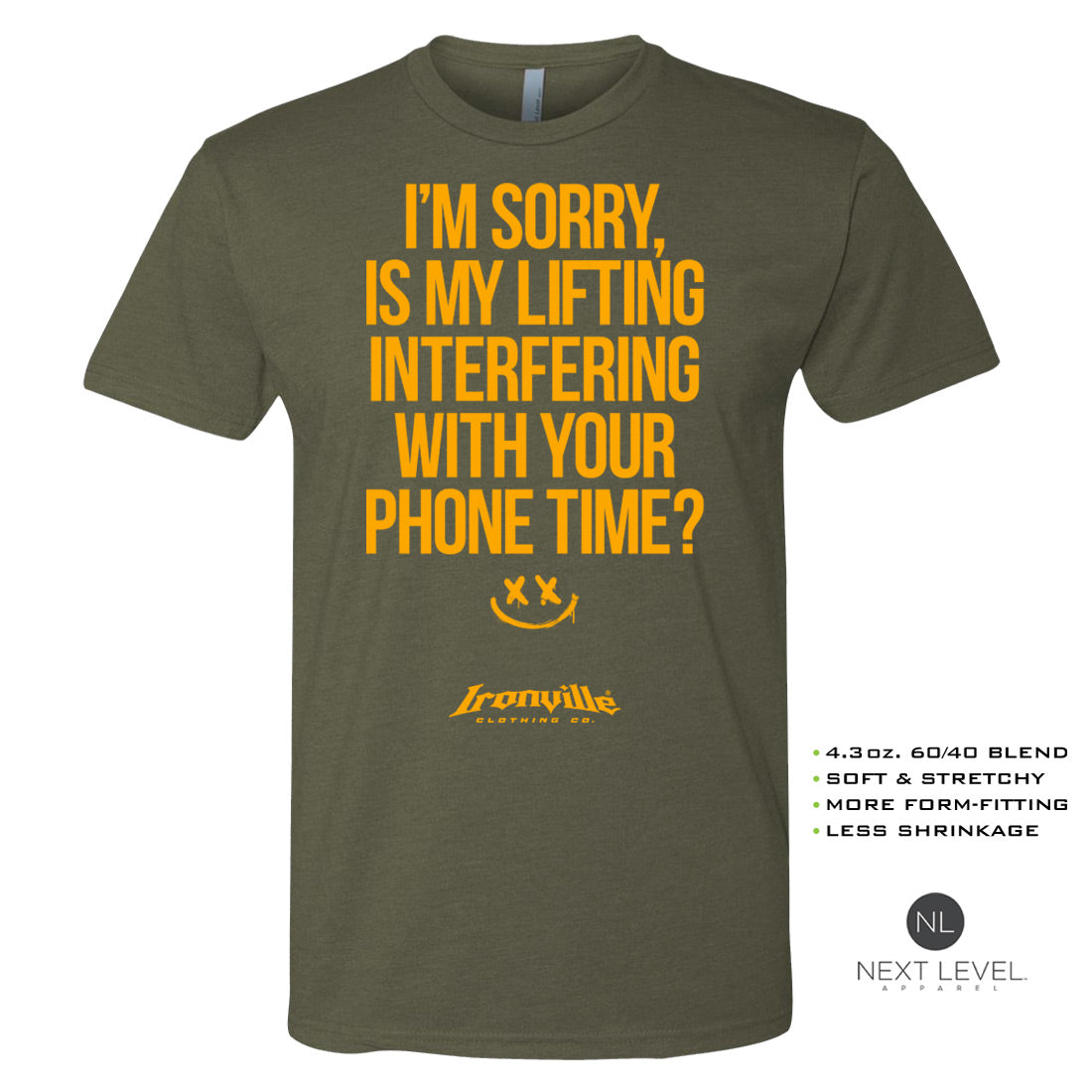 Ironville Clothing 'I'M SORRY' Soft-Blend Gym Tee