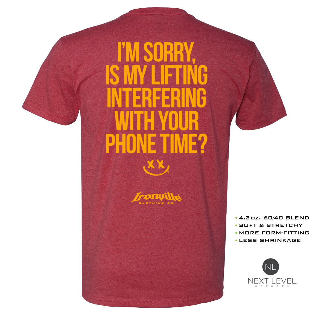 Ironville Clothing 'I'M SORRY' Soft-Blend Gym Tee