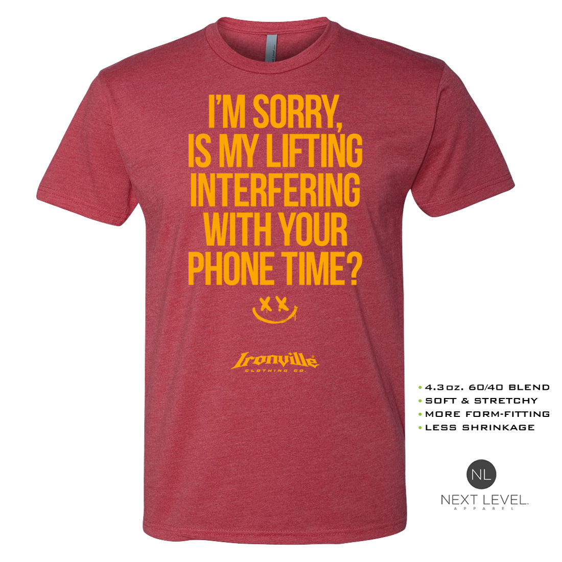 Ironville Clothing 'I'M SORRY' Soft-Blend Gym Tee