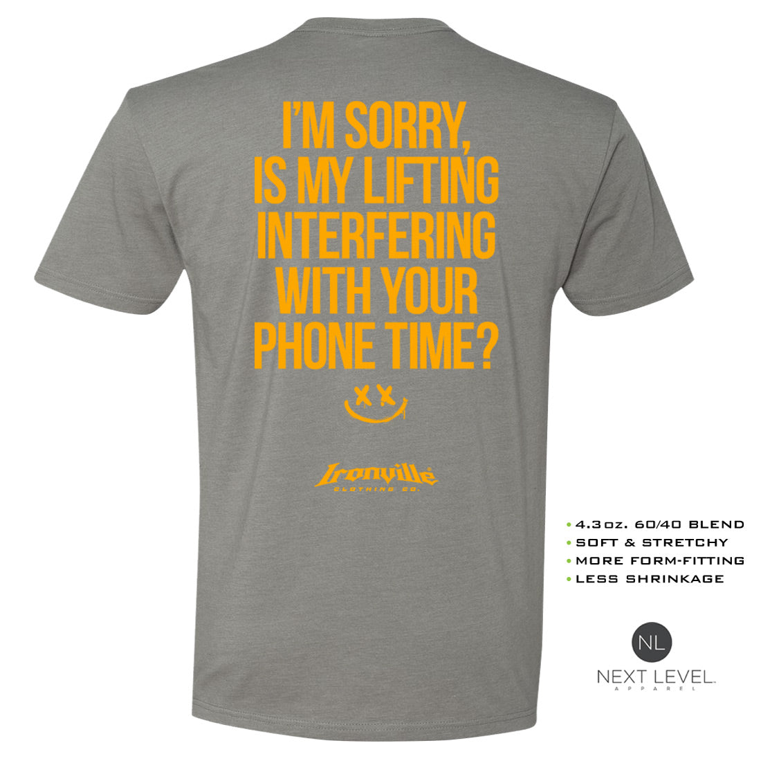 Ironville Clothing 'I'M SORRY' Soft-Blend Gym Tee