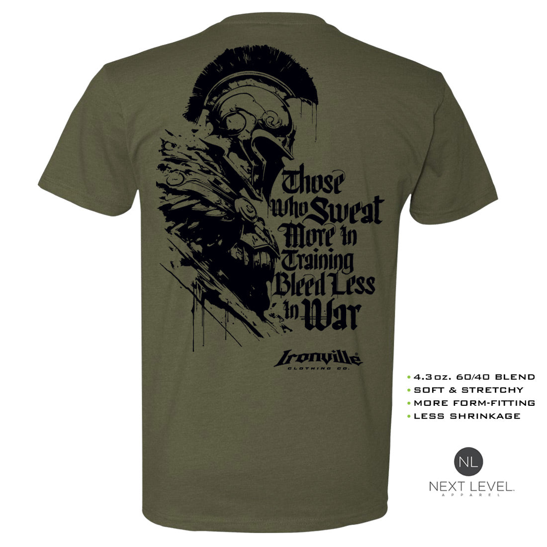 Ironville SPARTAN WARRIOR Soft-Blend Gym T-shirt