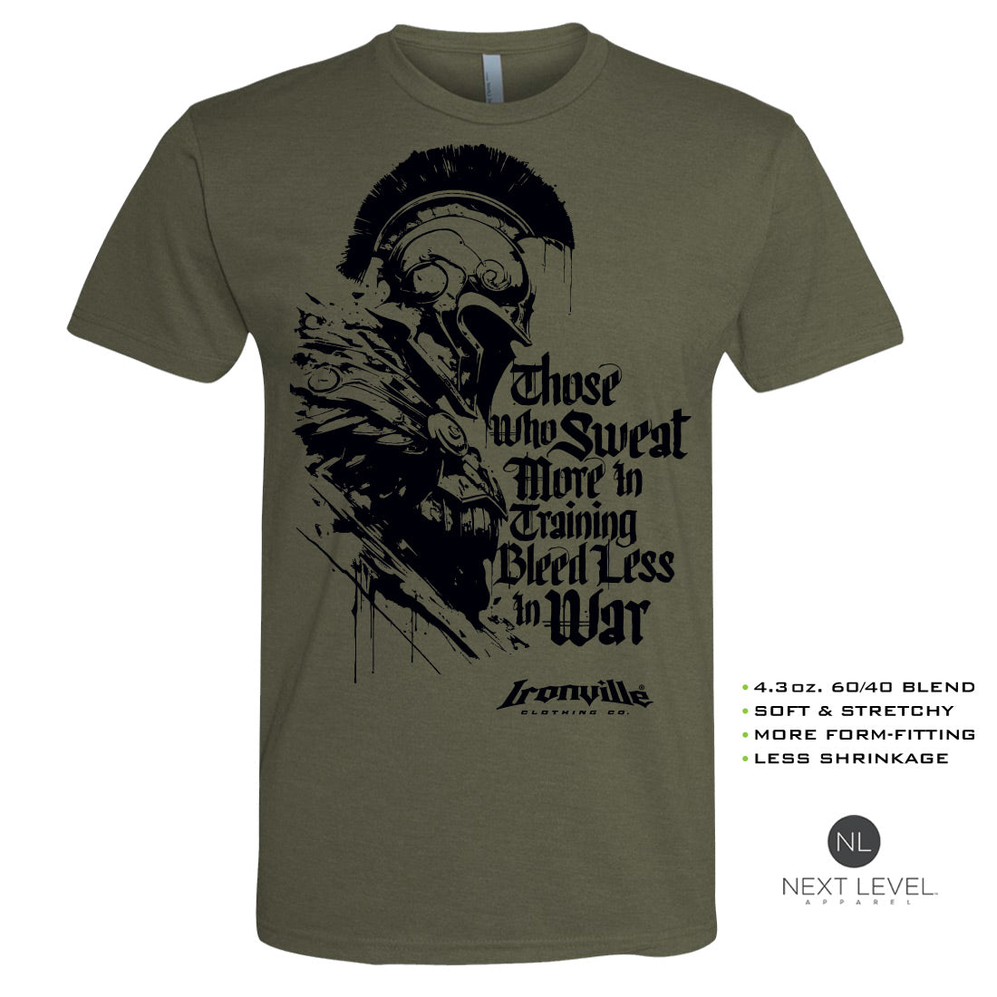 Ironville SPARTAN WARRIOR Soft-Blend Gym T-shirt