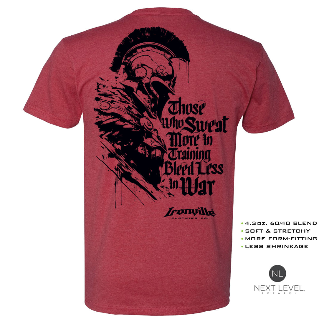 Ironville SPARTAN WARRIOR Soft-Blend Gym T-shirt