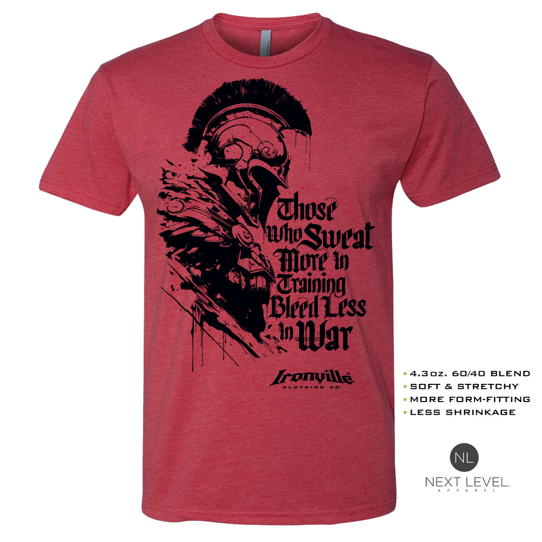 Ironville SPARTAN WARRIOR Soft-Blend Gym T-shirt