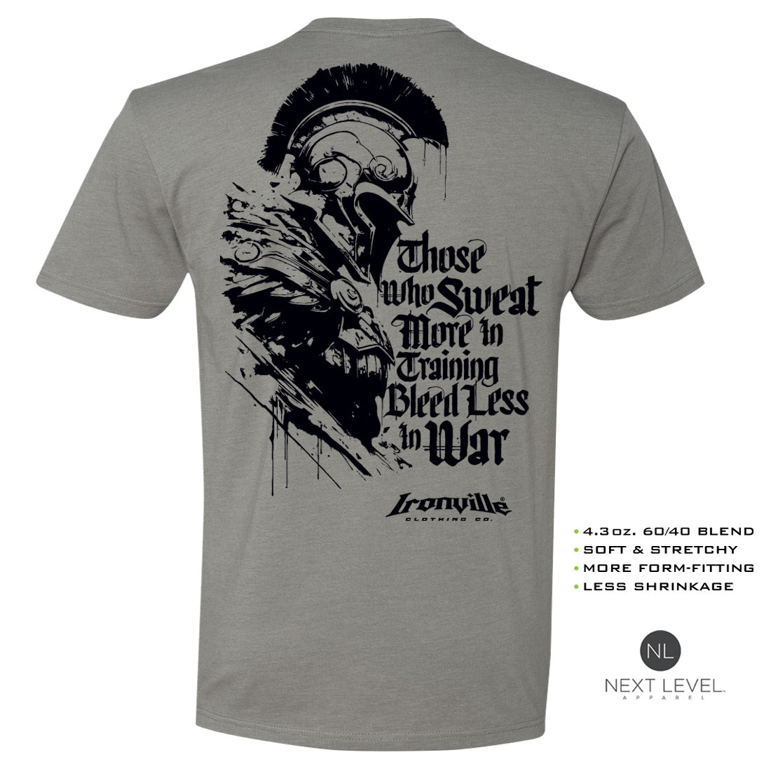 Ironville SPARTAN WARRIOR Soft-Blend Gym T-shirt