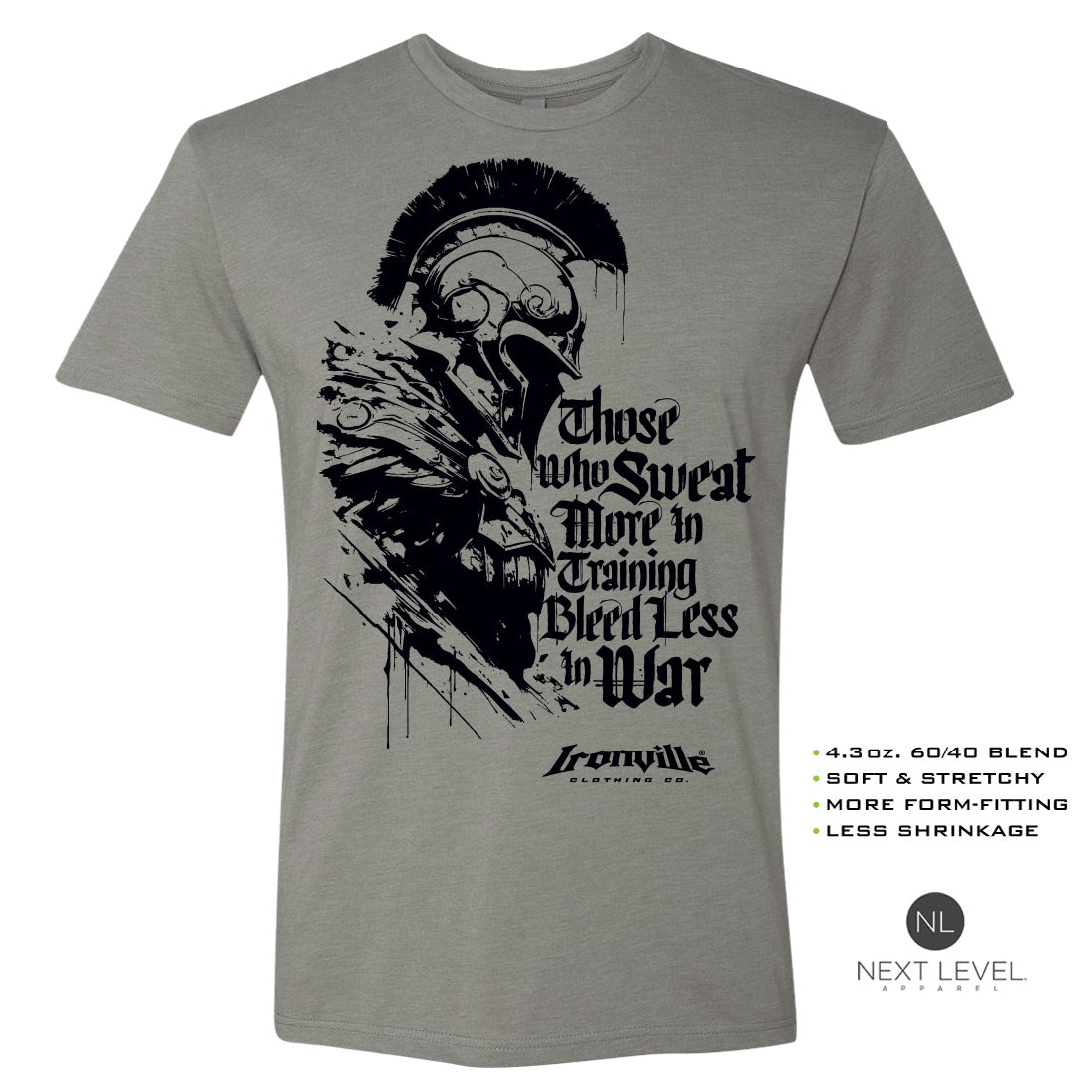 Ironville SPARTAN WARRIOR Soft-Blend Gym T-shirt