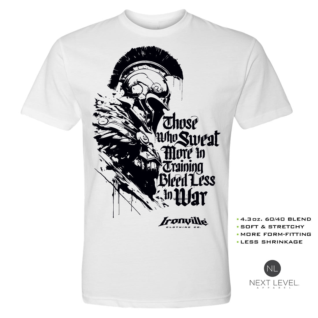 Ironville SPARTAN WARRIOR Soft-Blend Gym T-shirt