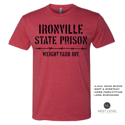 Ironville STATE PRISON Soft-Blend Fitted Gym T-shirt