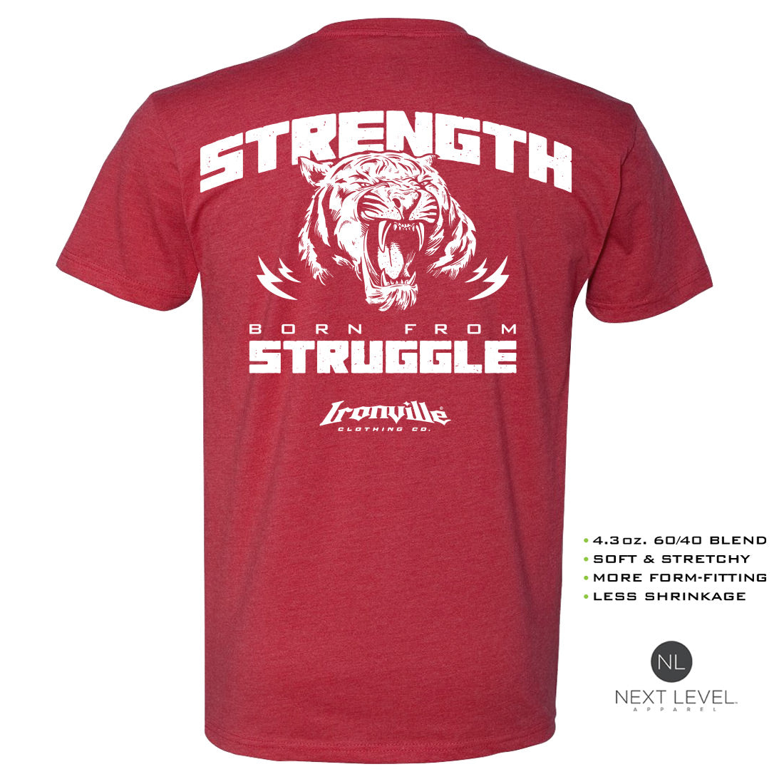 Ironville STRENGTH STRUGGLE Soft-Blend Gym T-Shirt