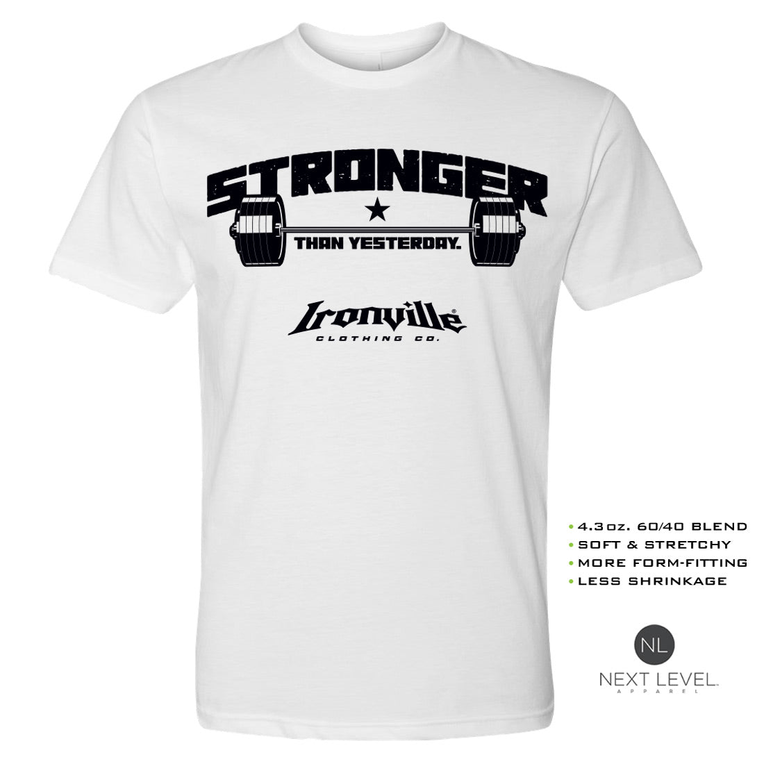 Ironville STRONGER THAN YESTERDAY Soft-Blend Gym T-shirt