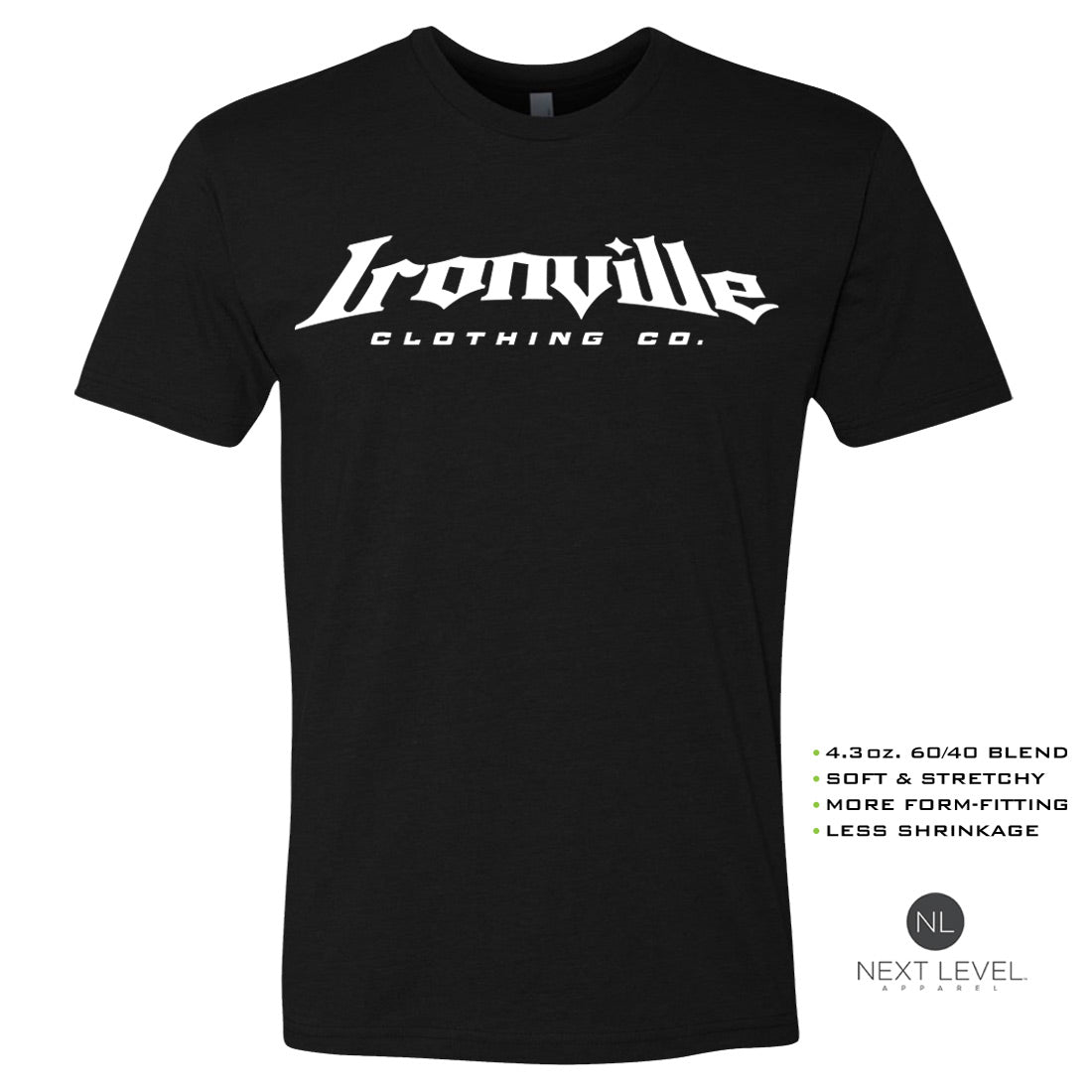 Ironville DON'T DIE Soft-Blend Fitted Gym T-shirt