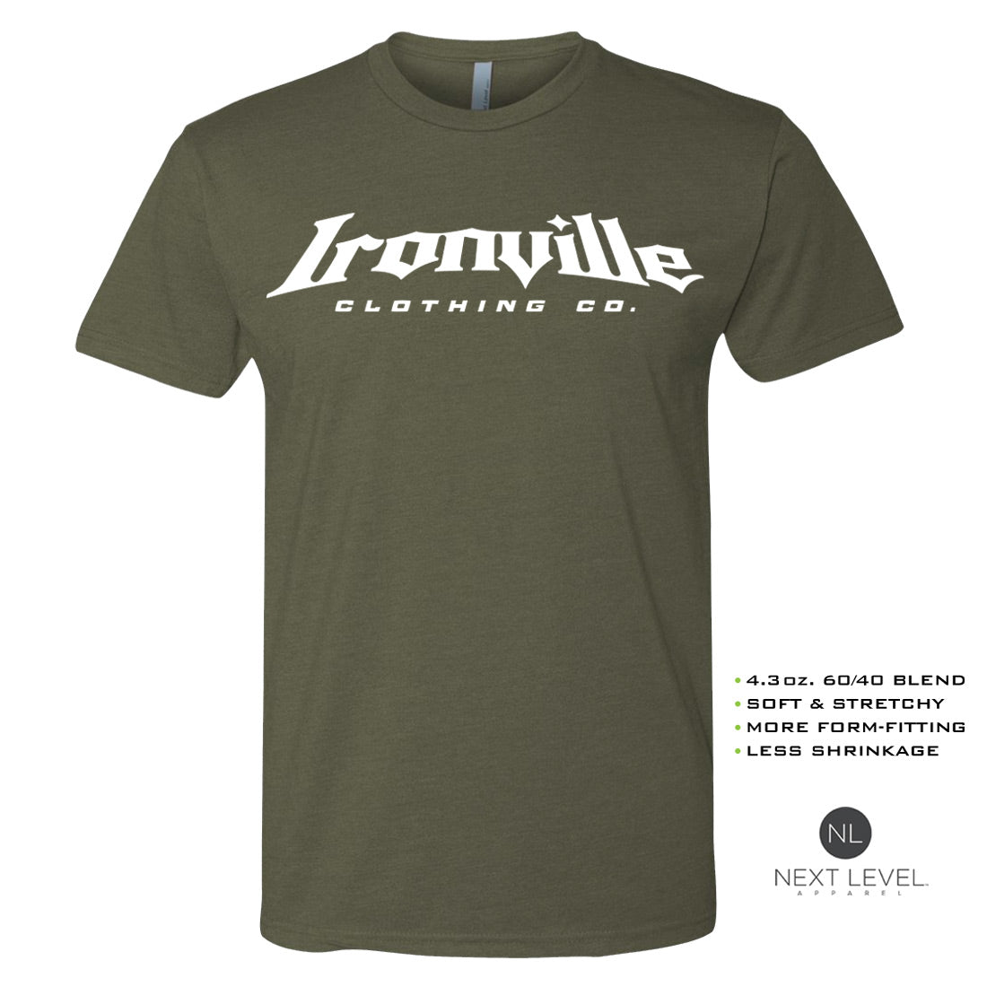 Ironville RABID PITBULL Soft-Blend Fitted Gym T-shirt