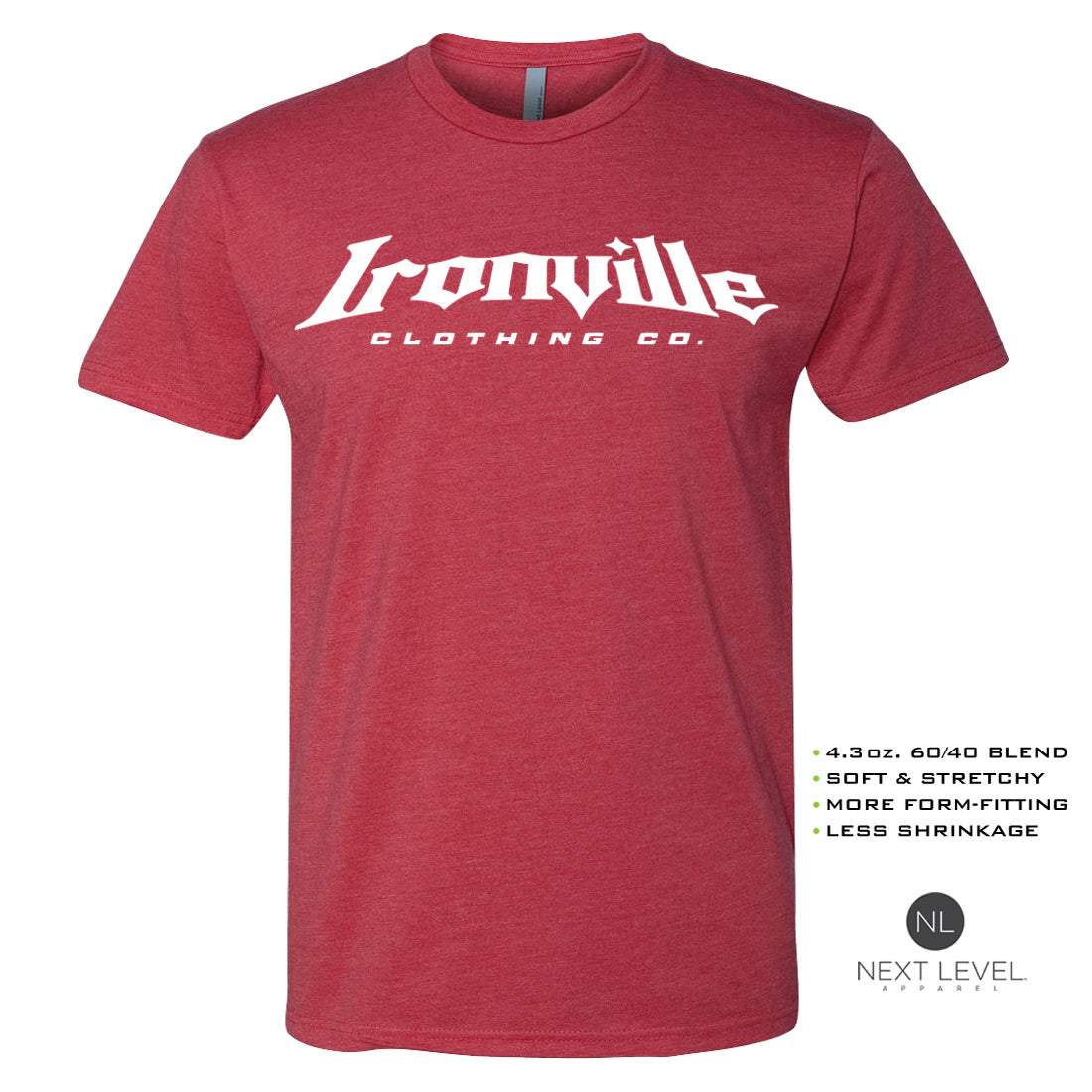 Ironville BRANDED Soft-Blend Fitted Gym T-shirt