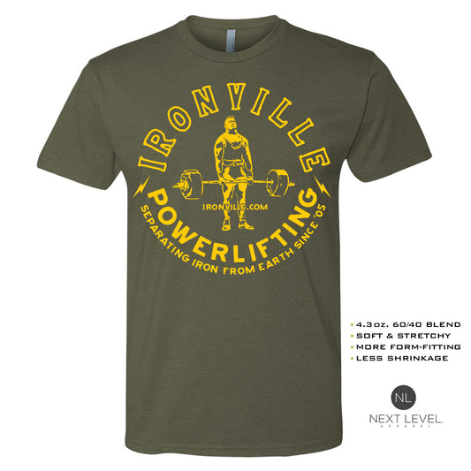 Ironville VINTAGE DEADLIFT Soft-Blend Fitted Gym T-shirt