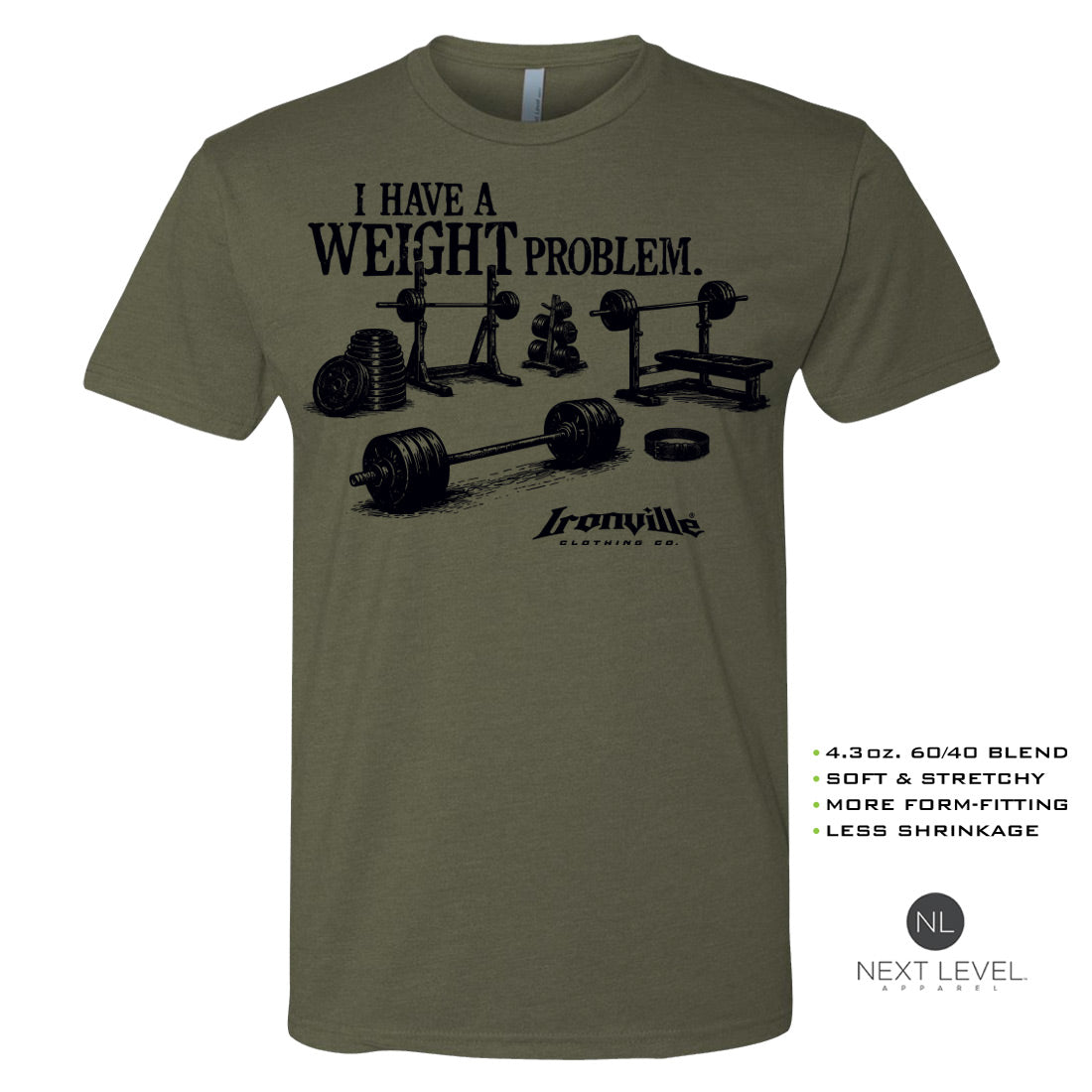 Ironville WEIGHT PROBLEM Soft-Blend Gym T-shirt